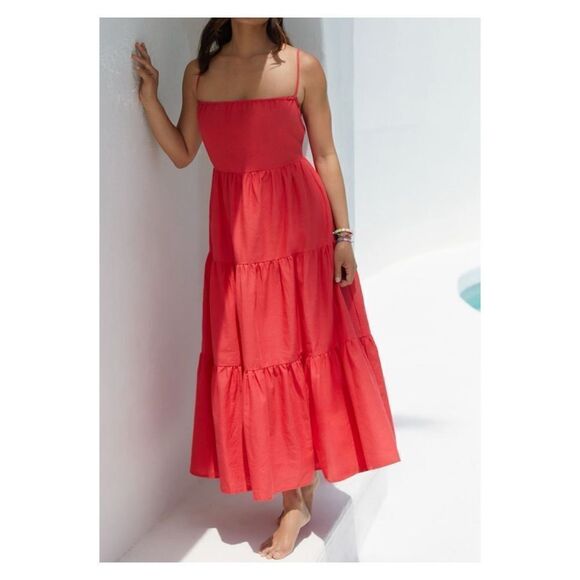 Charlie Holiday Anthropologie Women’s L Jenna Maxi Dress NEW - Picture 1 of 16